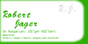 robert jager business card